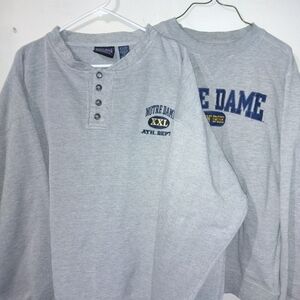 Lot Of 2 Men's Notre Dame Henley And Crewneck Size Xxl And M